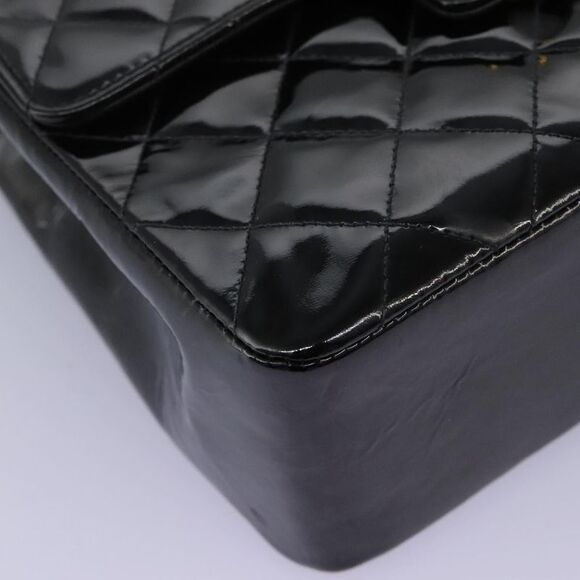 Chanel Cc Turnlock Top Handle Flap Bag Patent Leather Black Patent_Leather - Picture 8 of 16
